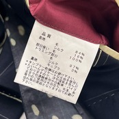 シルク混 Paul Smith ポールスミス ストライプ 裏地柄入り テーラードジャケット M/ネイビー メンズ