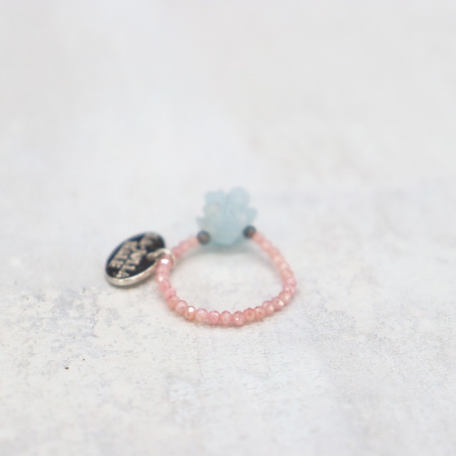 【Deep Sea Party】アクアマリン×ムーンストーン リング
