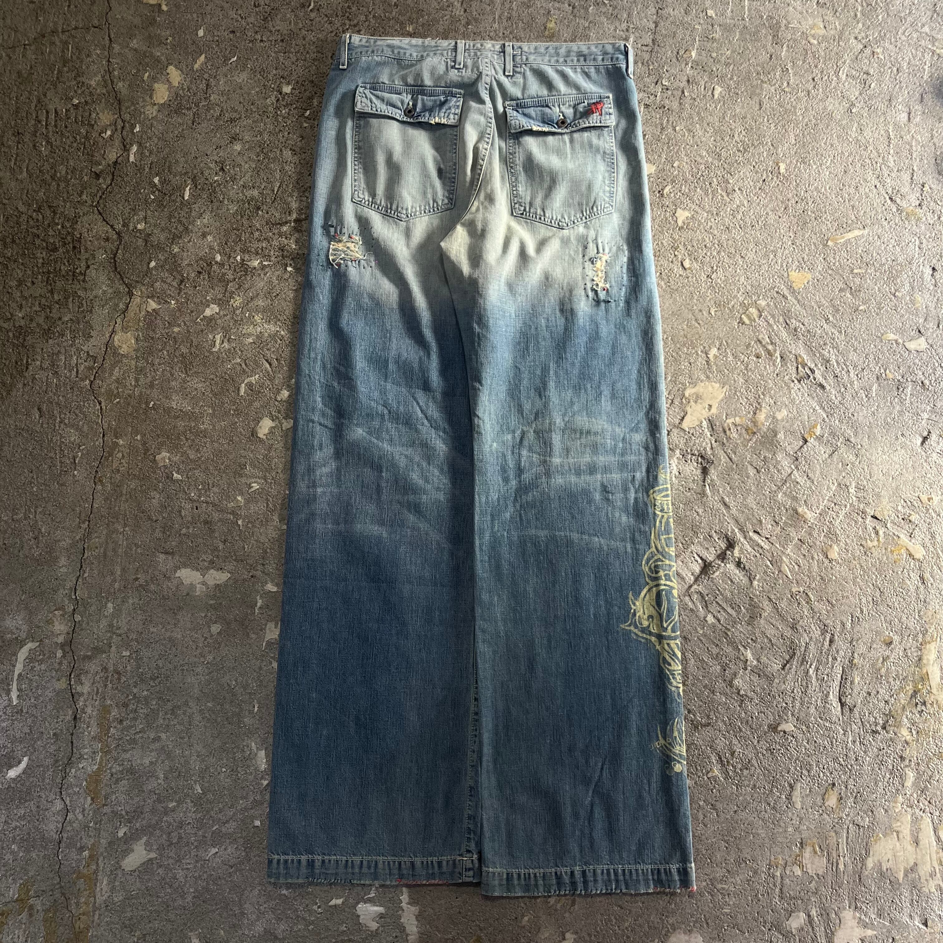 Vintage 中国長城 Handmade Denim Pants