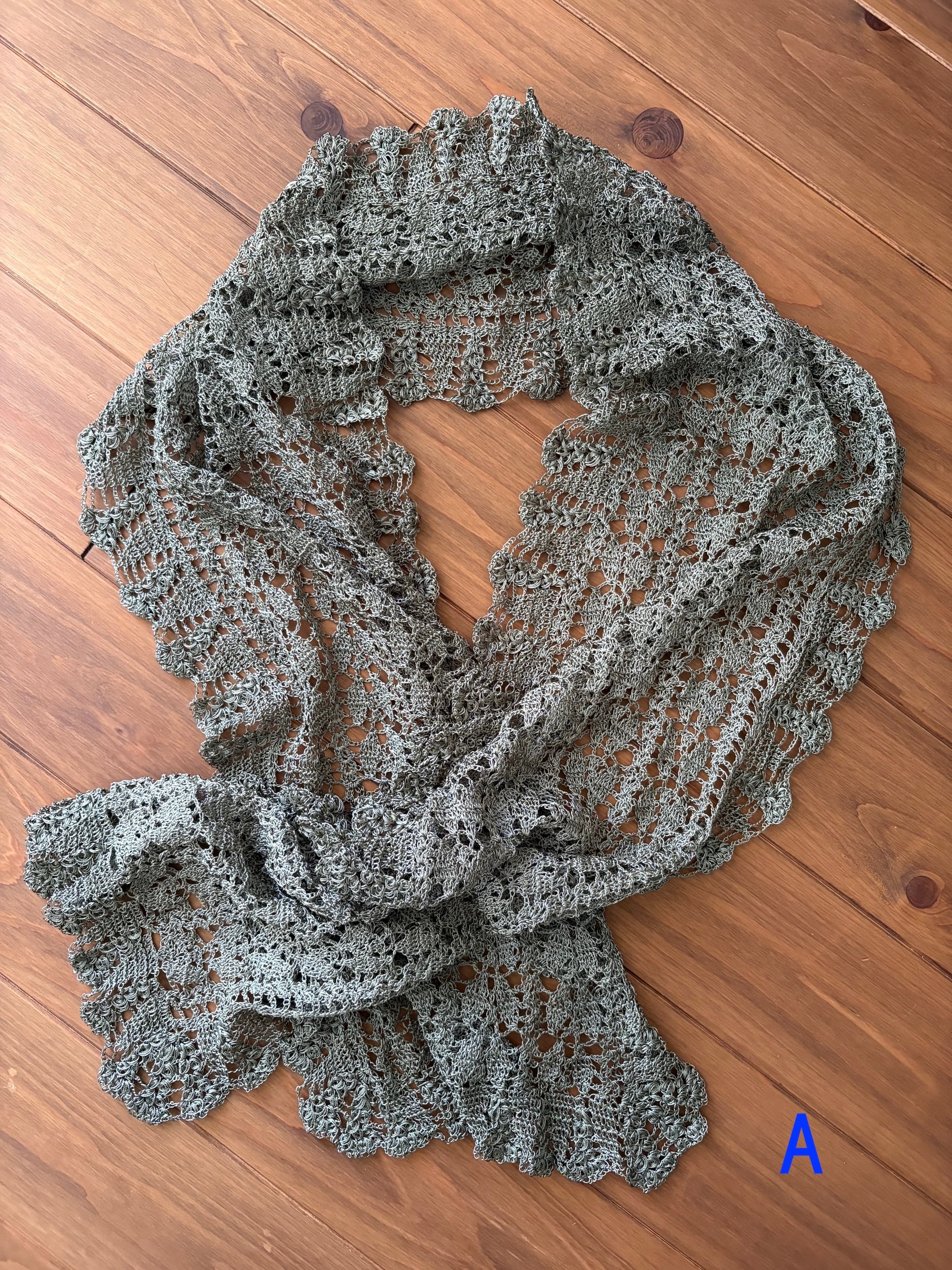 【新入荷!アヤートのベイト・ディマシュキ/サマーヤーンのクロシェ編みストール:Made in Free Syria】
