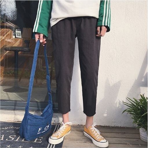 全3色 パンツ ゆったり ウエストゴム 無地 シンプル ラフ