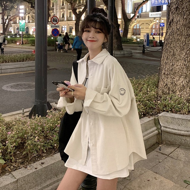 ロングルーズトップス シャツ スプリングレディース 春物 試着室77273865000