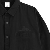 iggy lying down 刺繍 コットンシャツ A0282