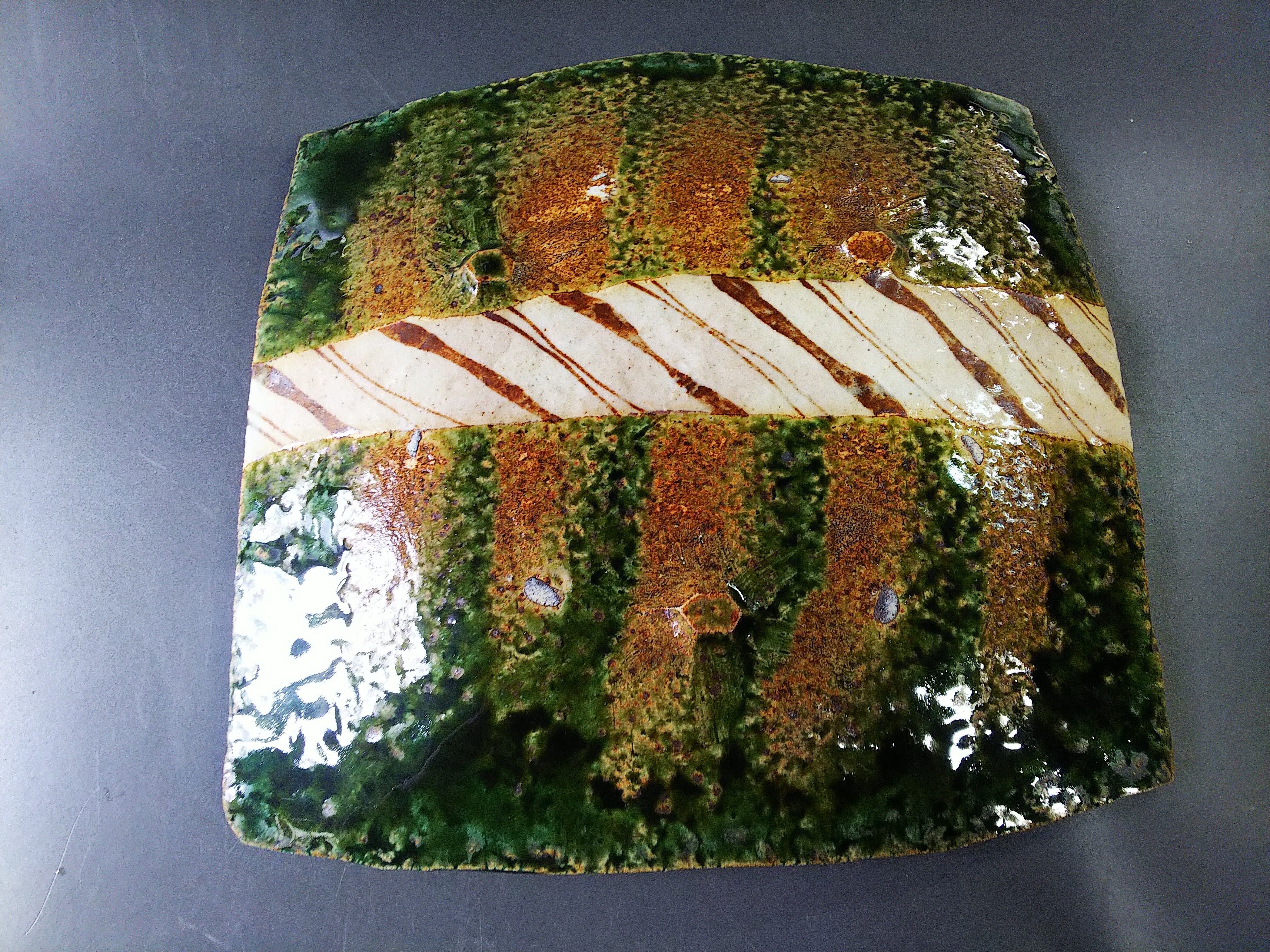 オリベ花弁文角大皿 | やきもの処 工房「石」