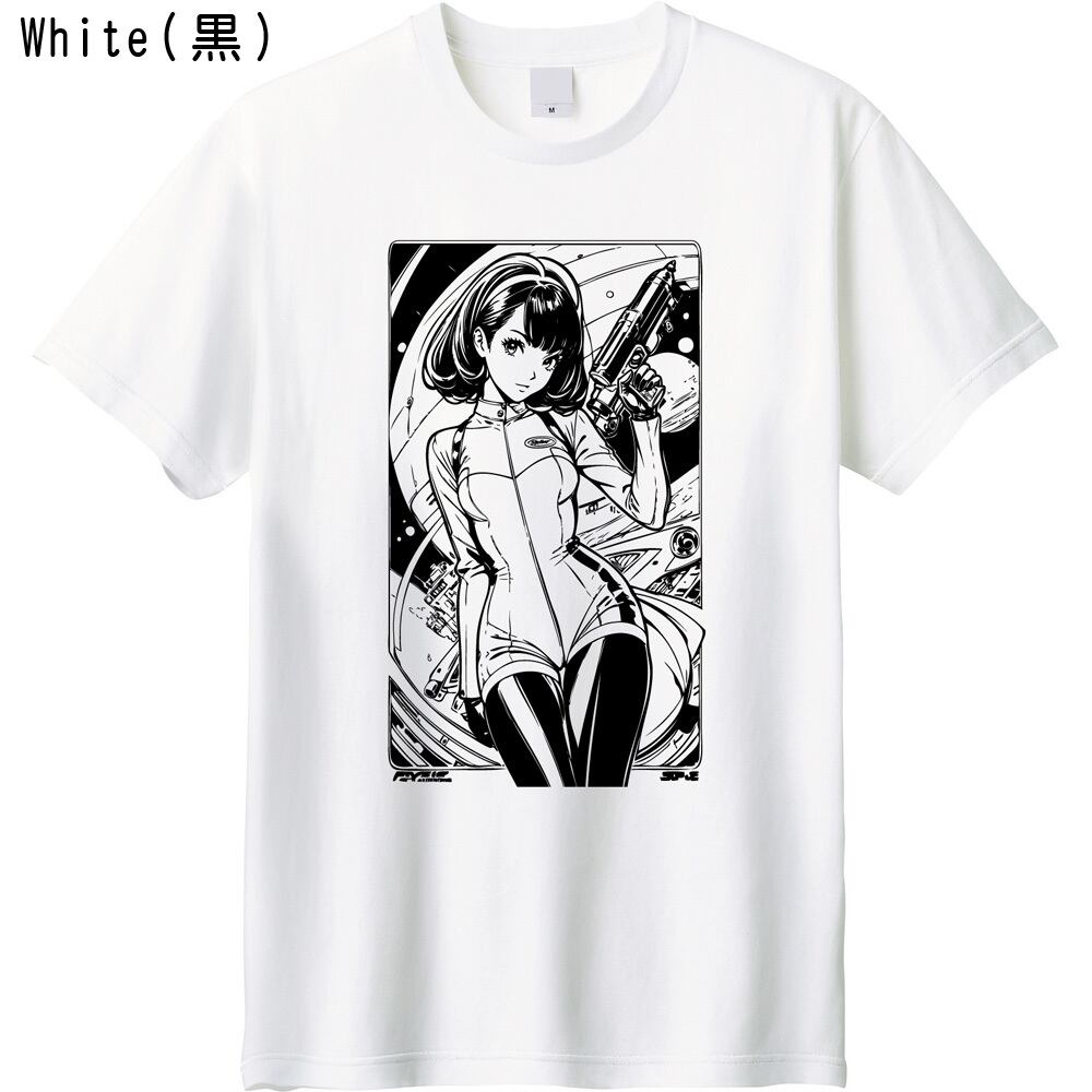 全5色】レトロアニメ Tシャツ 80s 90s SF アニメ風 ポスター プリントT