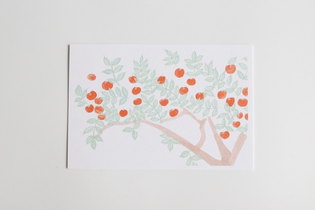 川島枝梨花　「りんごの木/apple tree」ポストカード