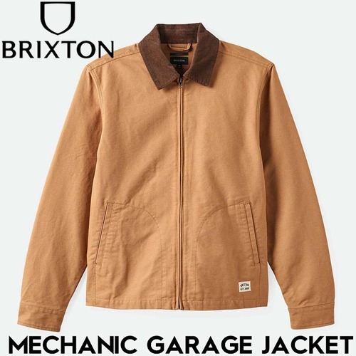 ジップジャケット ガレージジャケット BRIXTON ブリクストン MECHANIC GARAGE ZIP JKT 03438 TOBACCO BROWN 日本代理店正規品L
