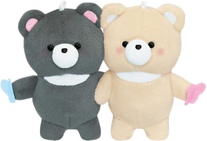 【新着特価】クラックス キーホルダー ニコヌイ にこぬい 2個セット お揃い もっちりほっぺが磁石でくっつく クマ ぬいぐるみ 115964
