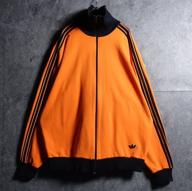 70s “adidas”  Orange x Black Logo Desgin Track Jacket