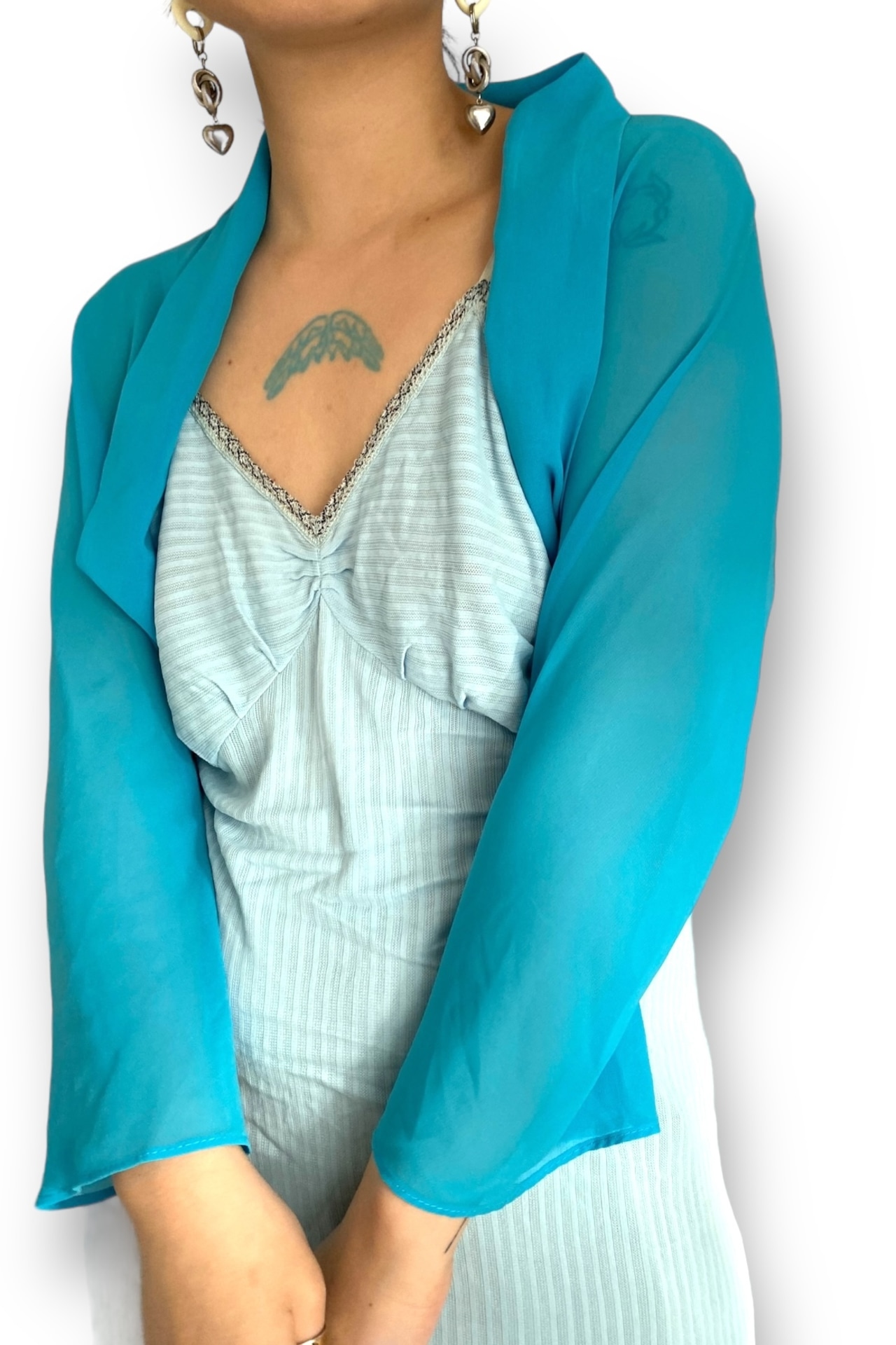 Shear short cardigan