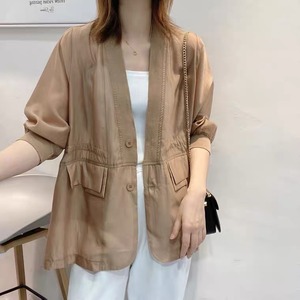 Sheer V-neck jacket　401383