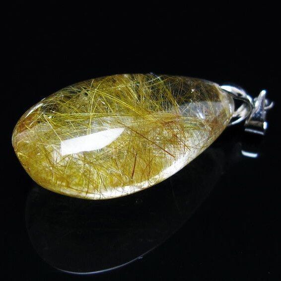 プラチナルチルクォーツ ペンダント 一点物 メール便可 [M便 1/20] 112-13196