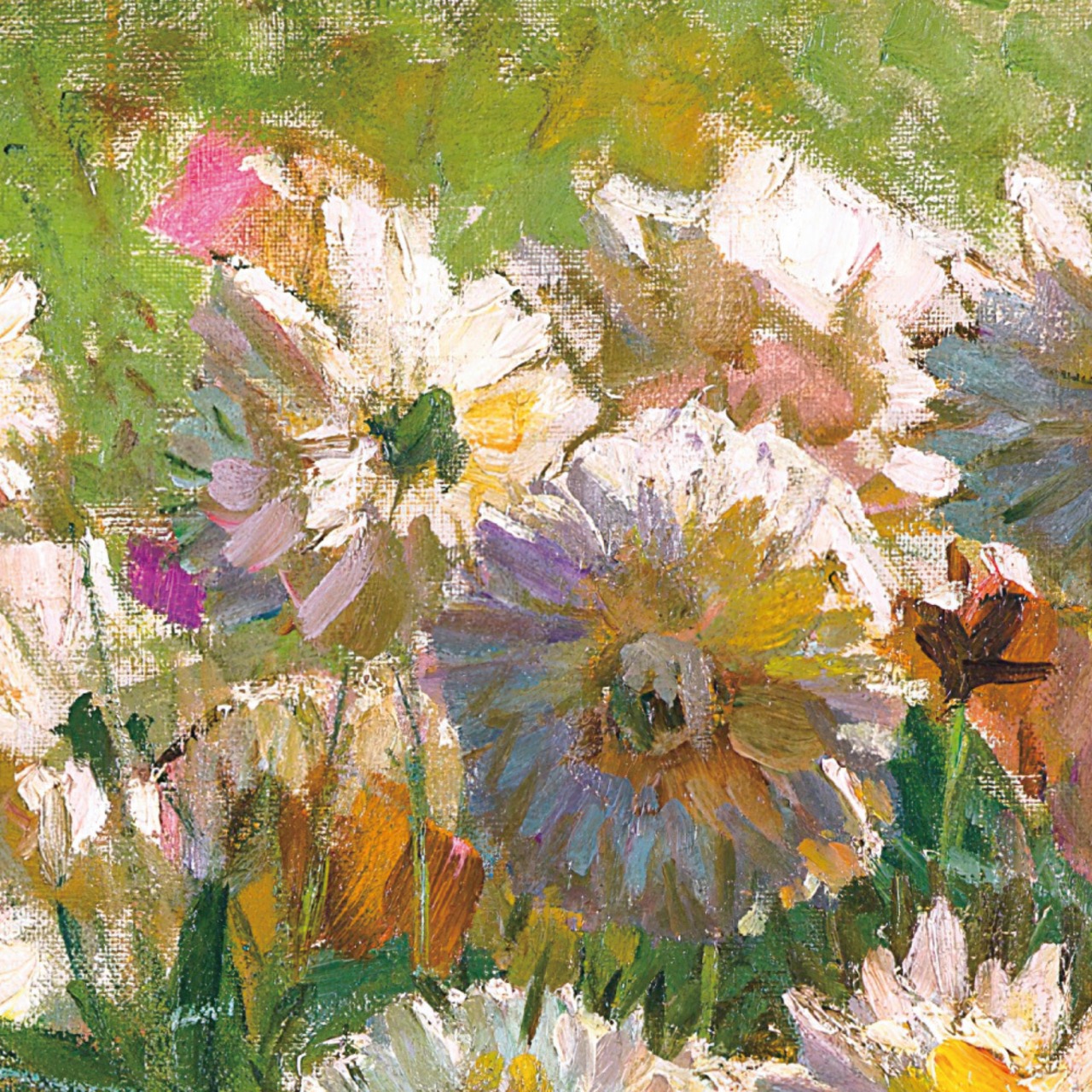 [額縁付き] Dahlias（ダリア） カール・モル アートポスター 323×323mm 風景画 額装 天然木 ポスターフレーム 木製 絵画 日本製 APFS036 - 8