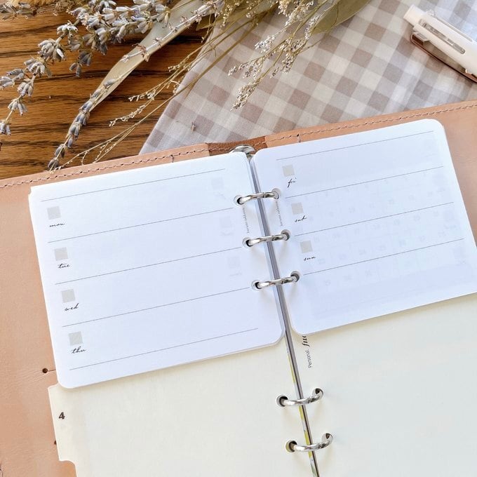 【はんぶんこリフィル/上半分用】バイブルサイズ/フリーウィークリー