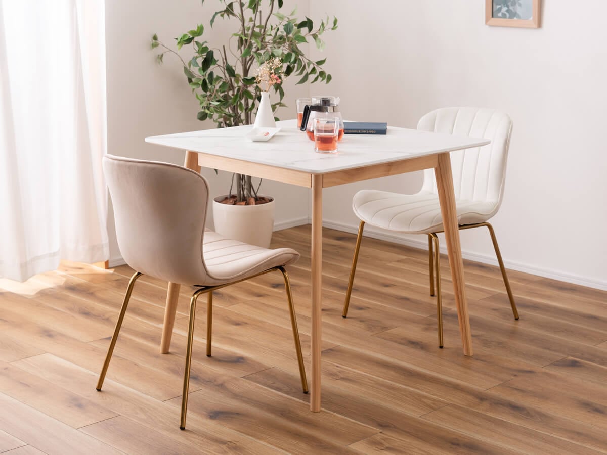 80×80】マーブルホワイト天板 カフェテーブル | カフェテーブル&チェア