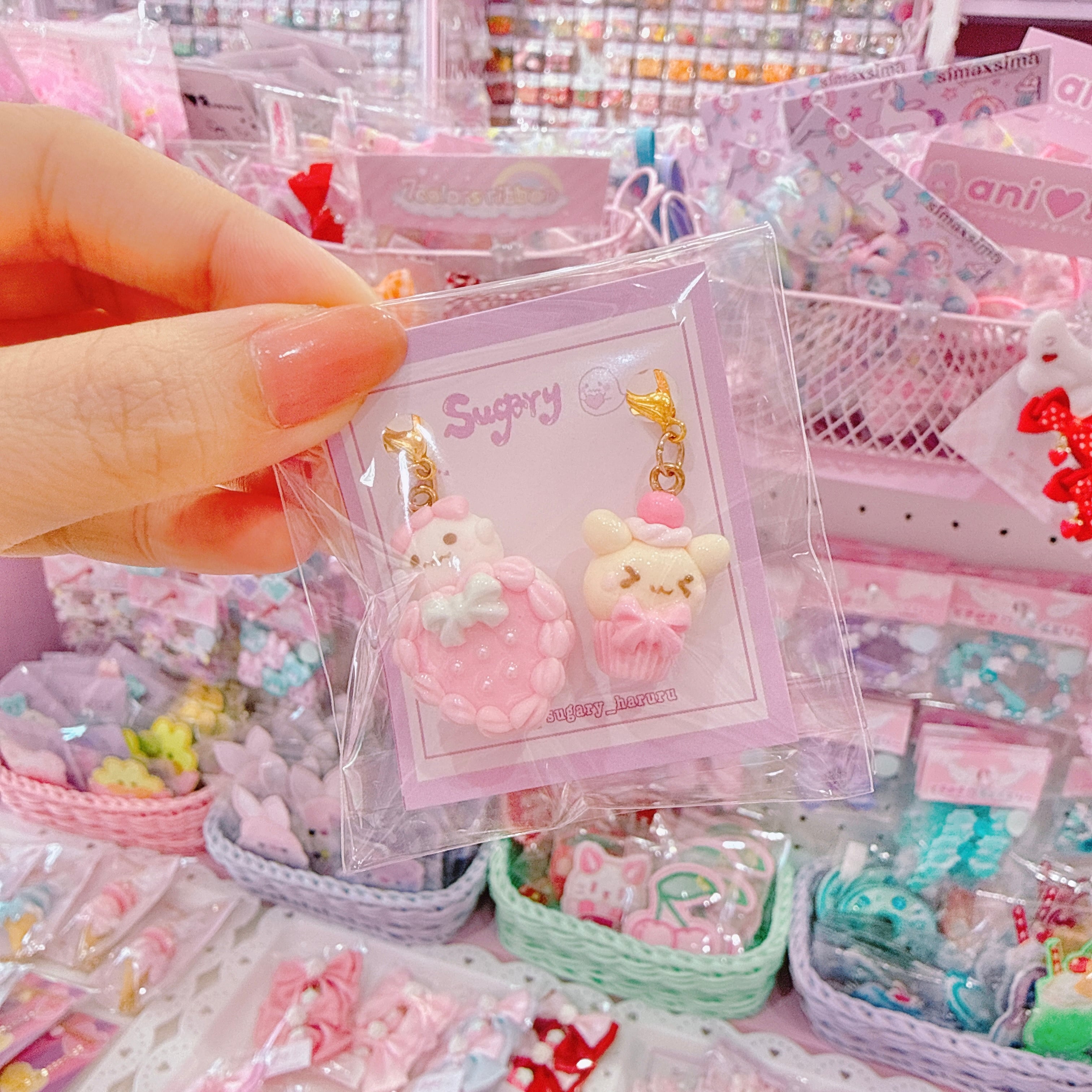 【C9】25-15ばけろんケーキチャームセット