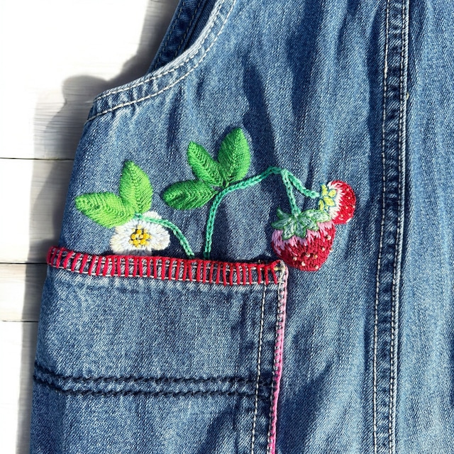 【KIDS】OshKosh overall ※embroidery Remake size:18month