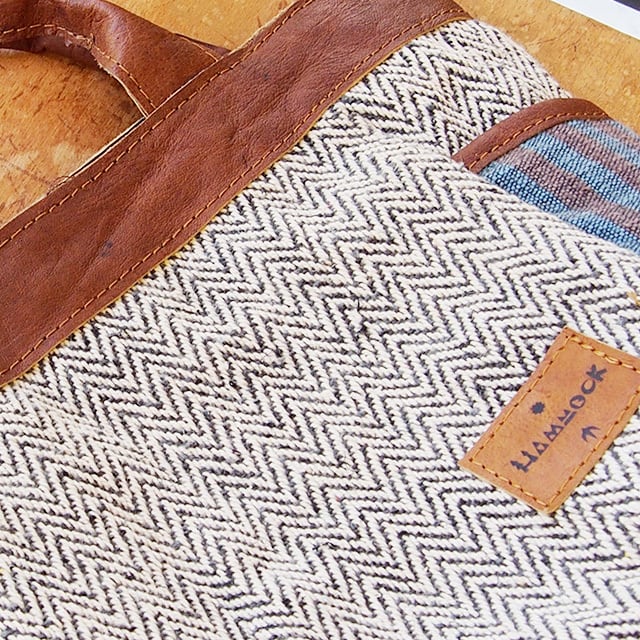 ヘンプコットン ヘリンボーン 柄 バッグ （18w-015） | Hammock
