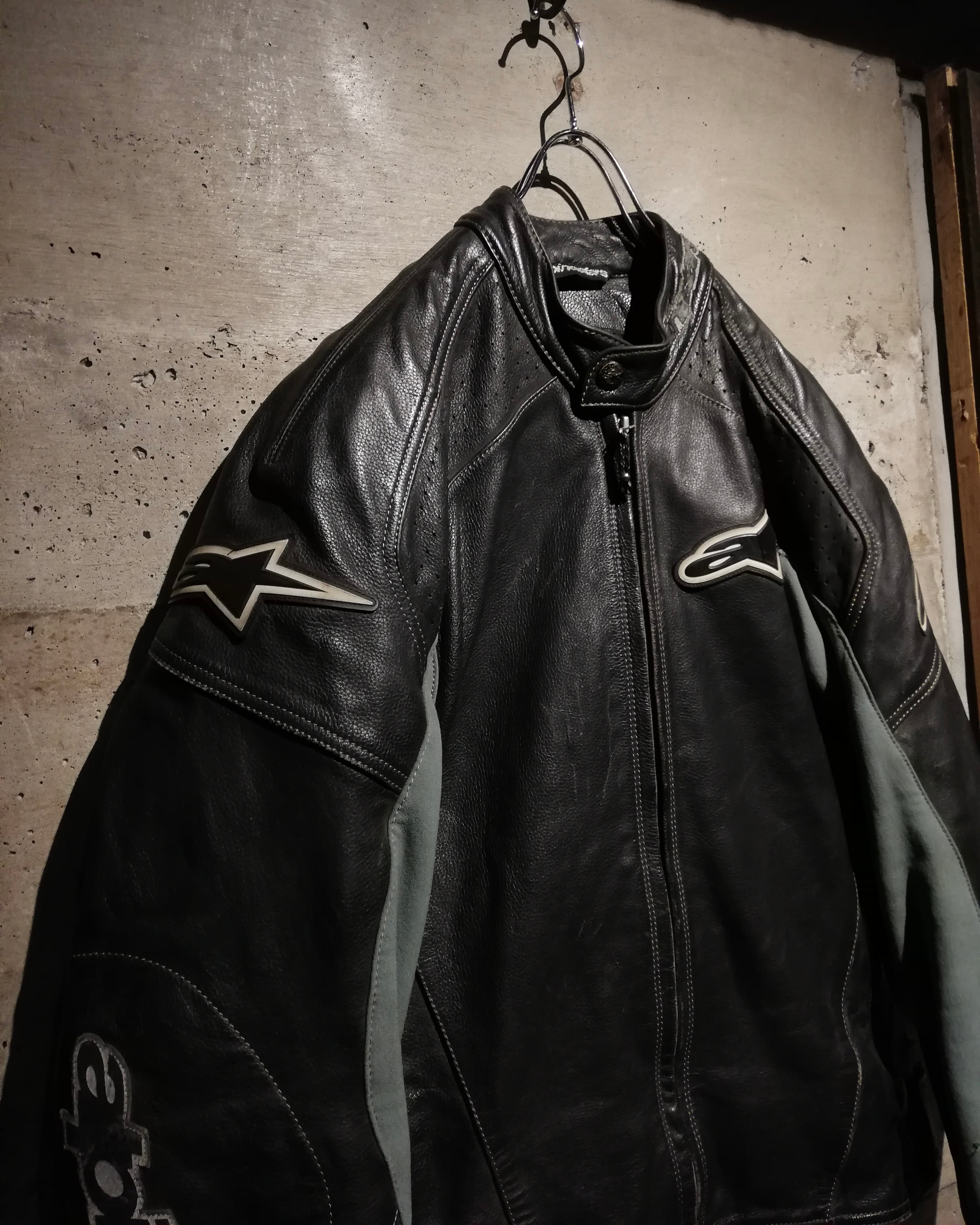 Caka】“Alpinestars” Various Gimmick Racing Leather Jacket | Caka