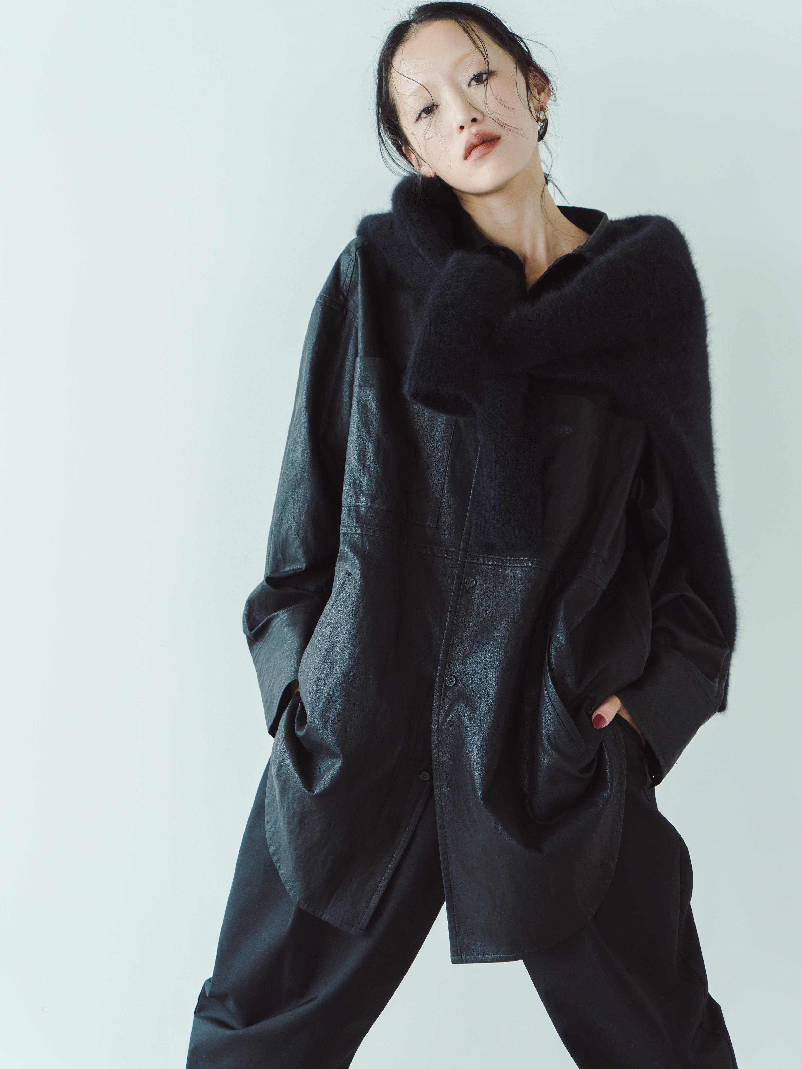 Faux Leather Shirt