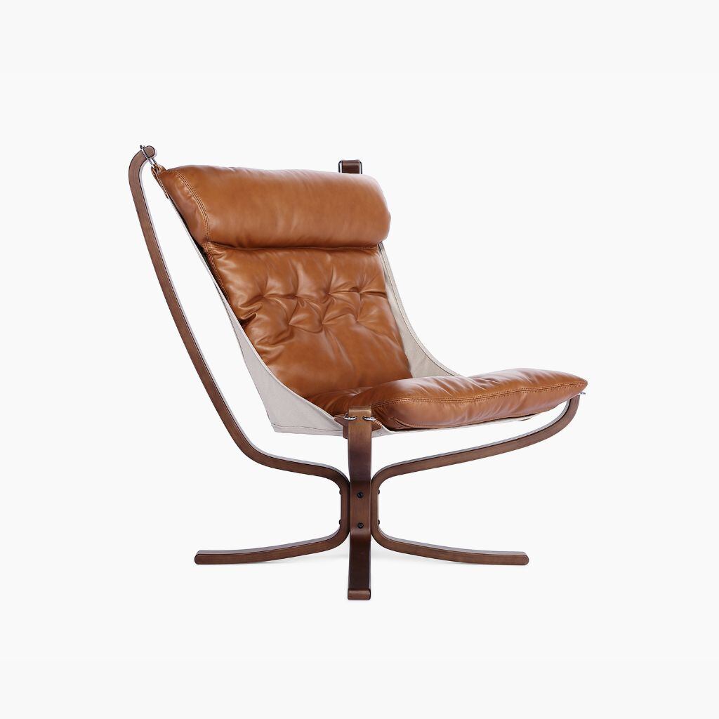Falcon Chair Wood Frame Oil-Leather Brown / ファルコンチェア