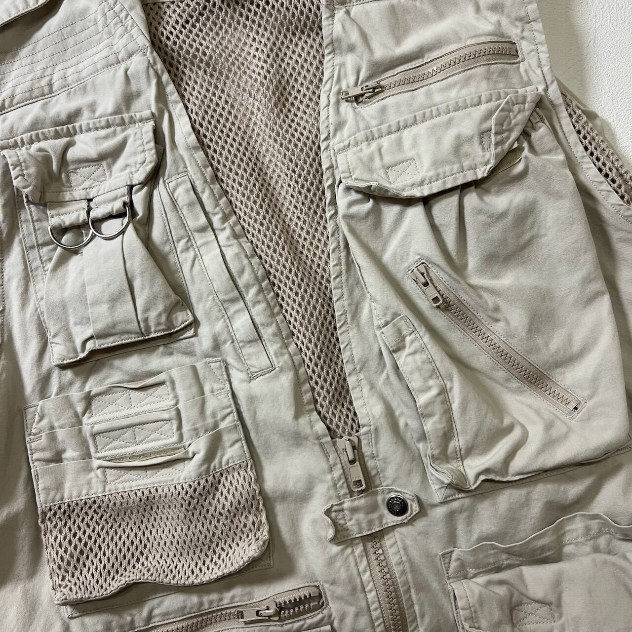 BANANA REPUBLIC メッシュ エポレット 多ポケット フィッシングベスト