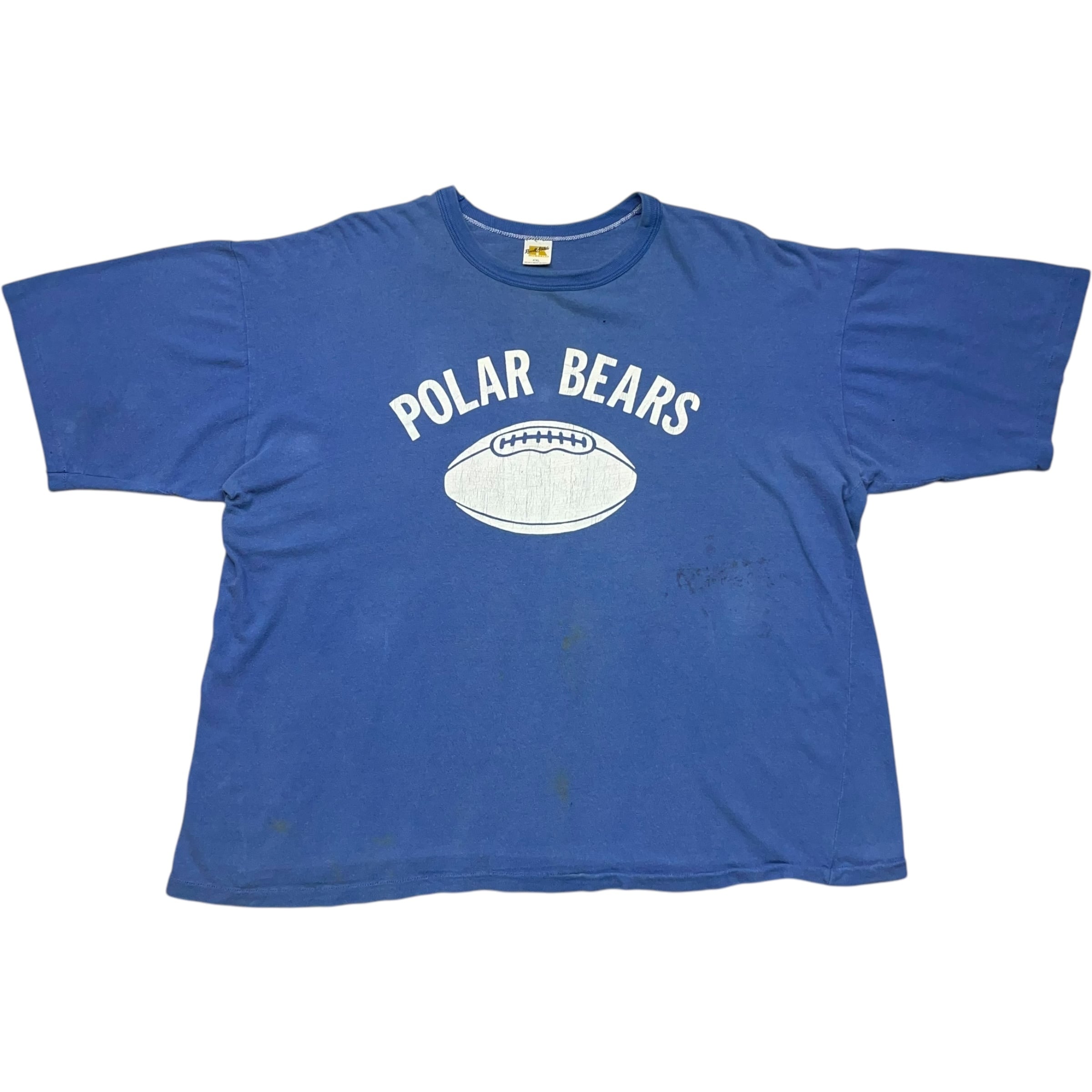 《XXL》 russell athletic ラッセルアスレチック Tシャツ POLAR BEARS ラグビー シングルステッチ 70年代〜 no.7123
