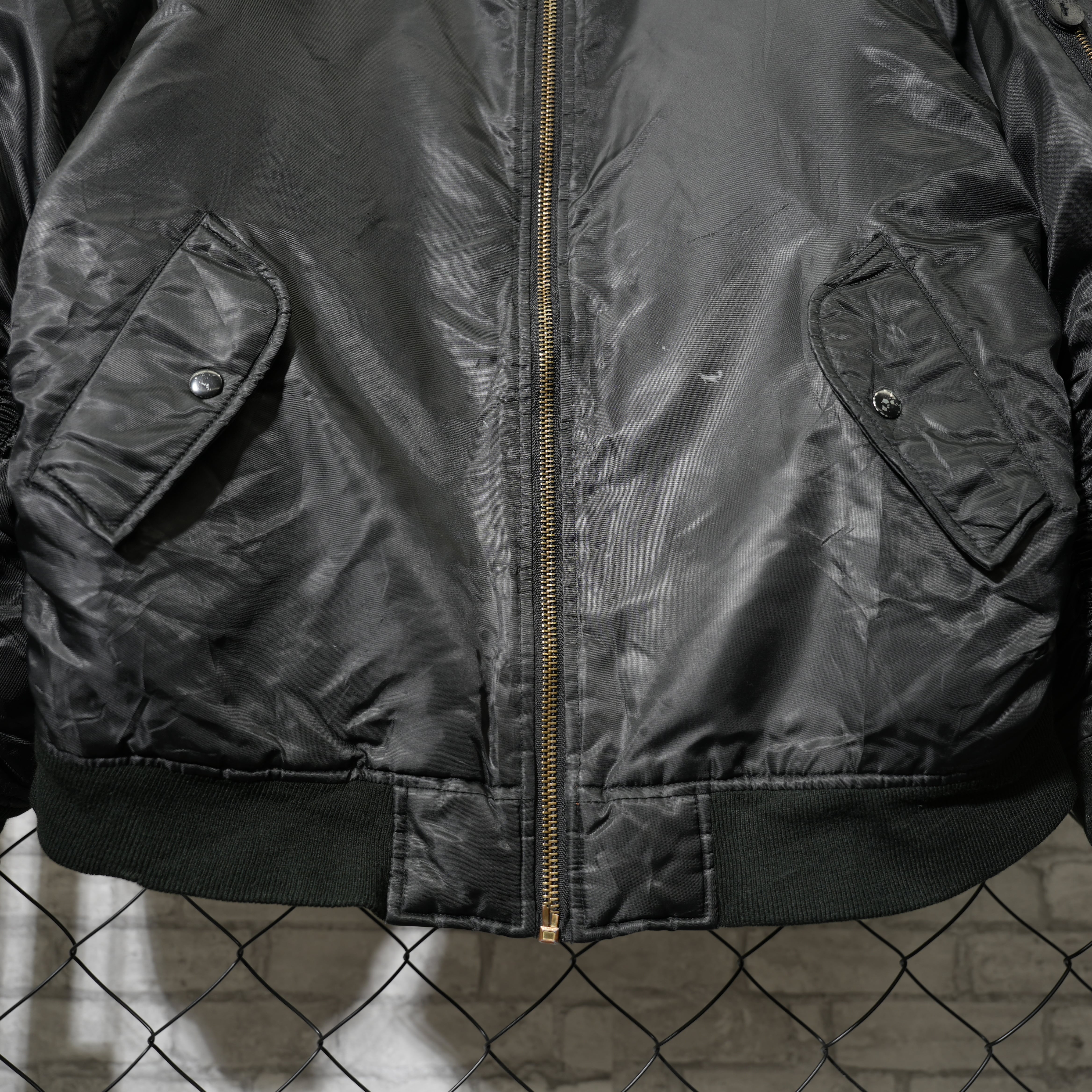 MA-1 made in usa 80s 短丈 TRADESMAN MA-1 フライトジャケット Lサイズ 短丈 シャーリング