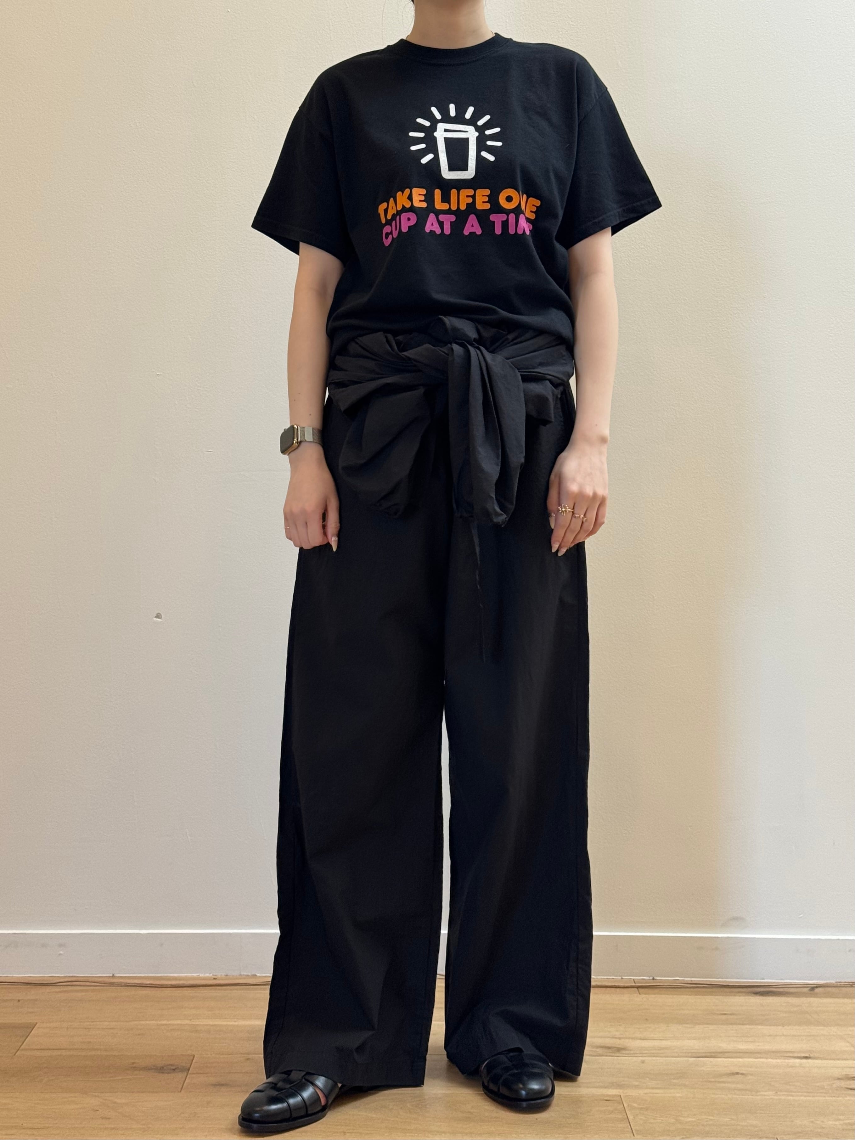 CU4-16 USED TEE "DUNKIN" -BLACK-