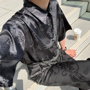 【 set up 】dragon shirt pants set _LN01188