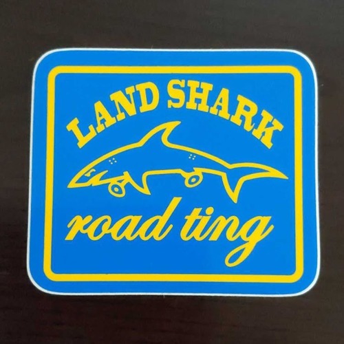 【ST-35】 Land Shark ランドシャーク Skateboard スケートボード ステッカー Crew Road Ting ブルー×オレンジ