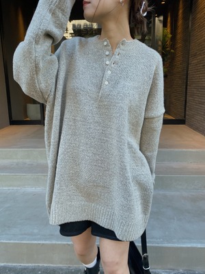 front button big silhouette knit