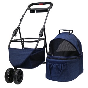 3輪 ペットカート プラスわん 2way 甘えん坊バギー (デニム DENIM) ペットバギー 小型犬