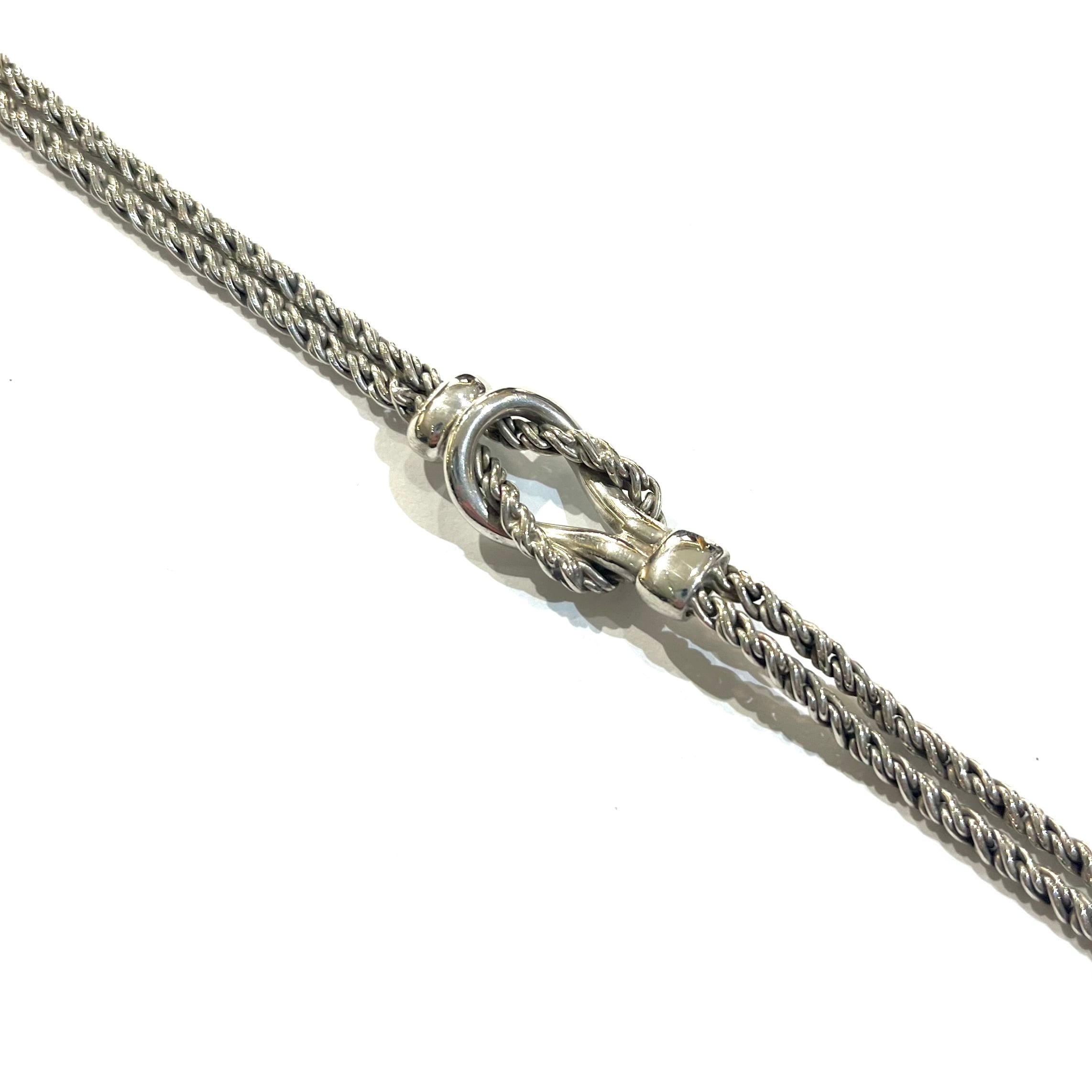 美品 OLD TIFFANY&Co シルバー925 ロープチェーン ブレスレット 希少【TIFFANY&CO.】 2162 ティファニー アンドコーダブルロープ