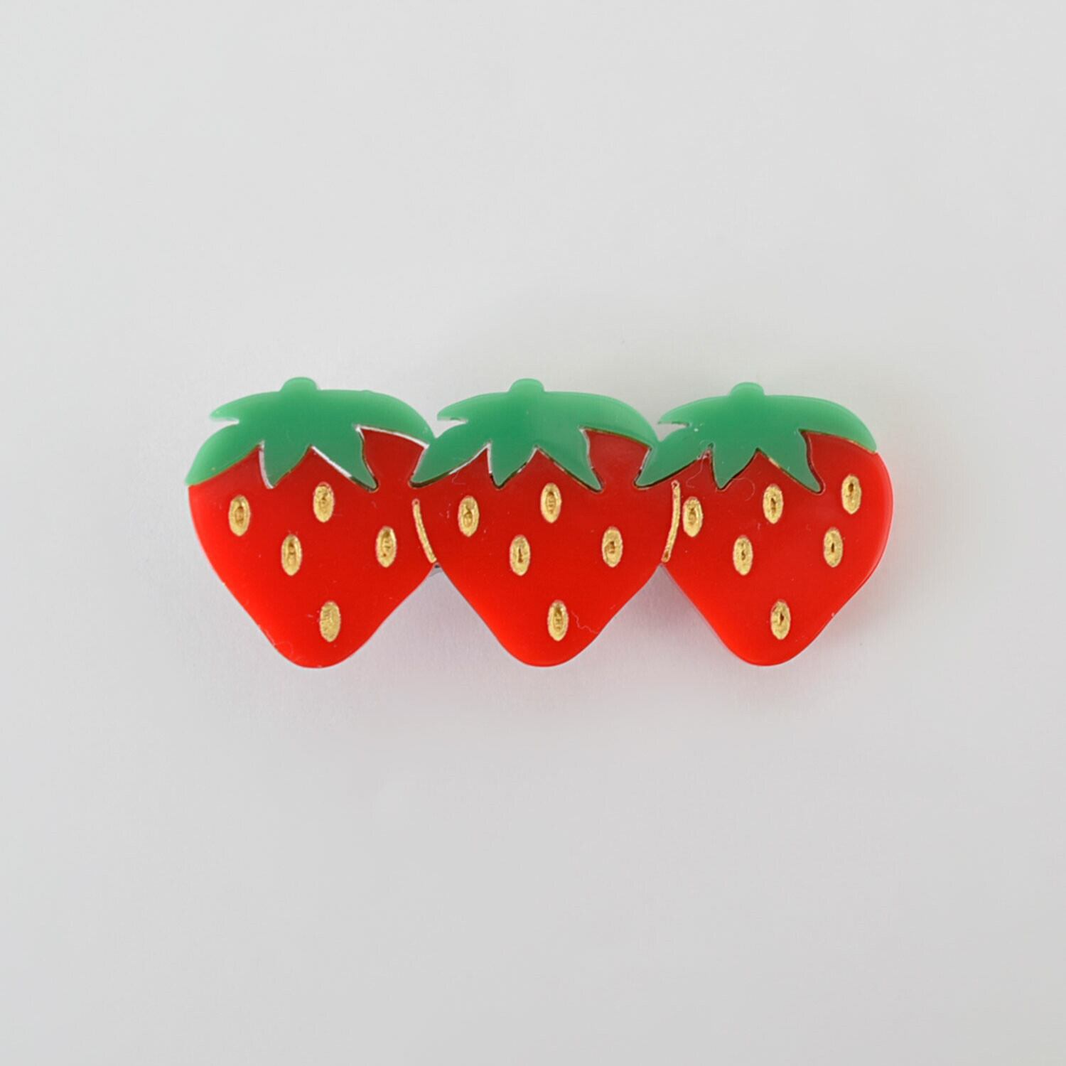 ヘアクリップ - いちご（ストロベリー） 1個入 ヘアアクセサリーキッズ