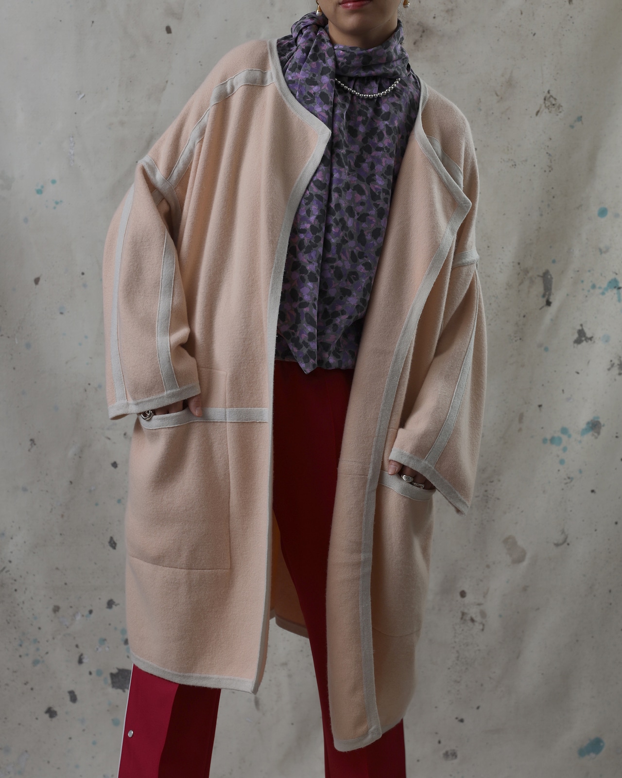 Chloe / Piping Knit Gown