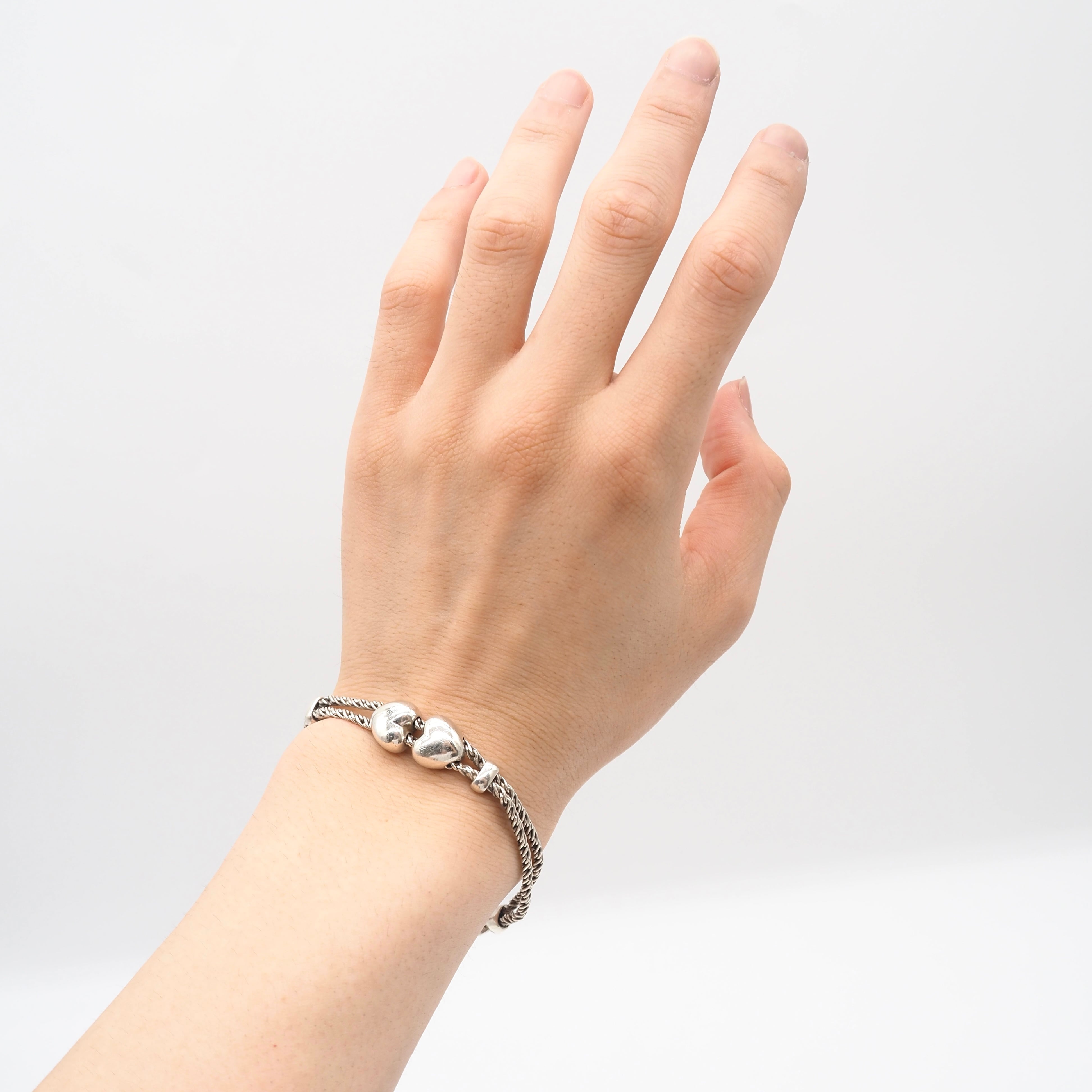 Tiffany&Co. ダブルロープ ハート ブレスレット シルバー925
