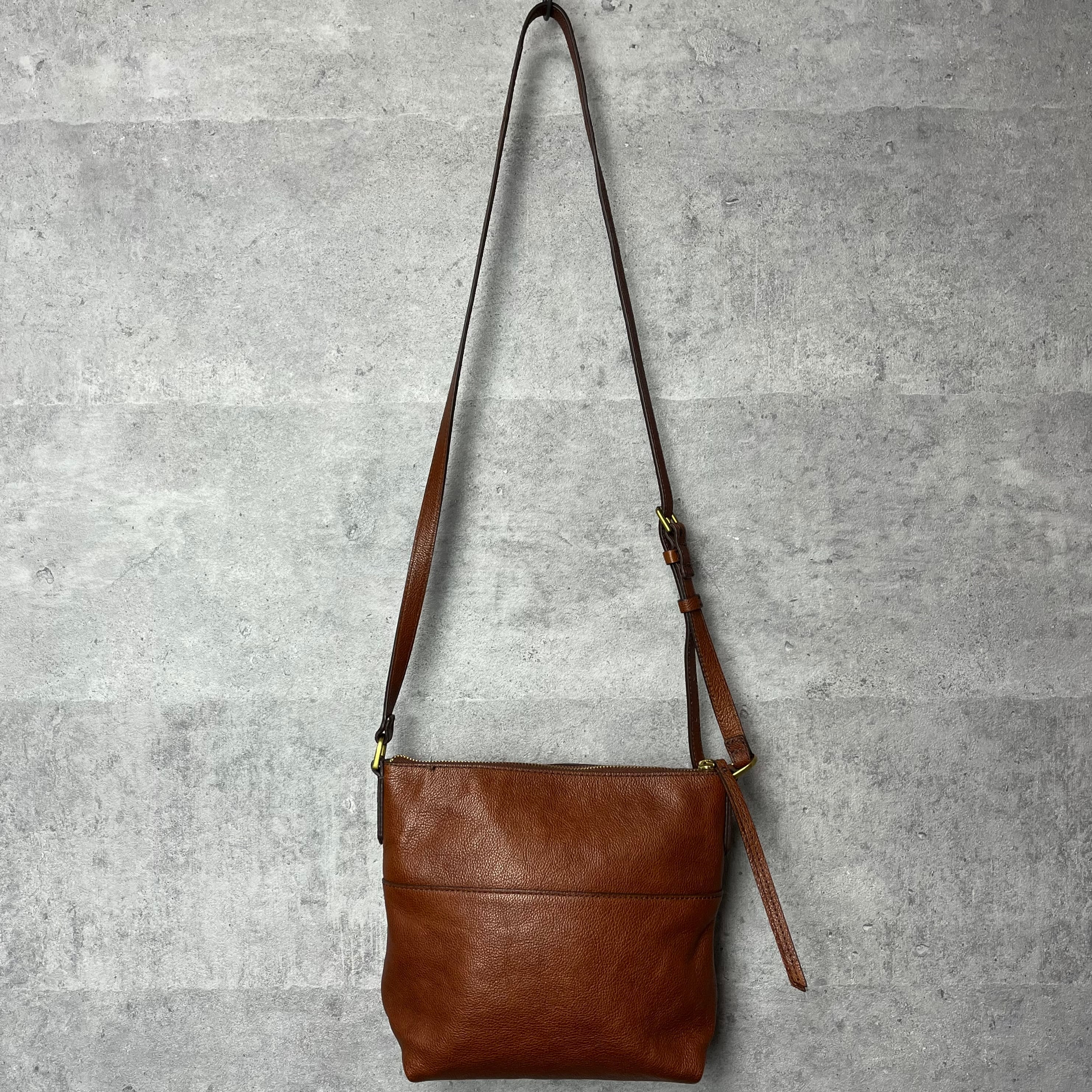 フォッシル FOSSIL 本革 レザー ショルダー バッグ ポーチ Amelia  
