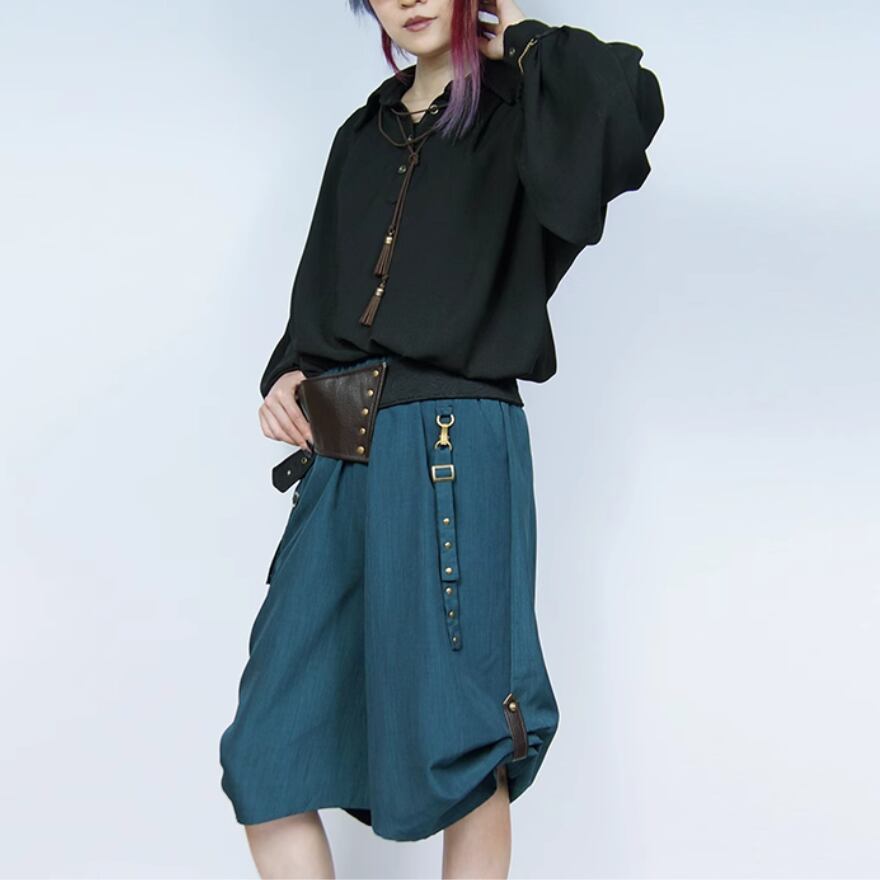 サブカル 服 地雷系 通販 ゴスロリ系 ゴシック スチームパンク 少年装 ハーフパンツ ウルトラマリン 概念コーデ