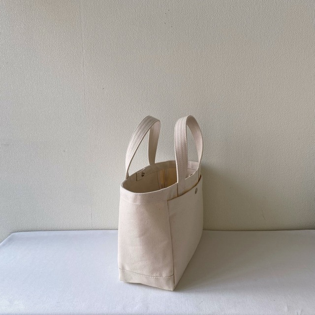 【全8色】フタ付き「軽いボックストート」小サイズ／アルマダ8号帆布【受注制作】