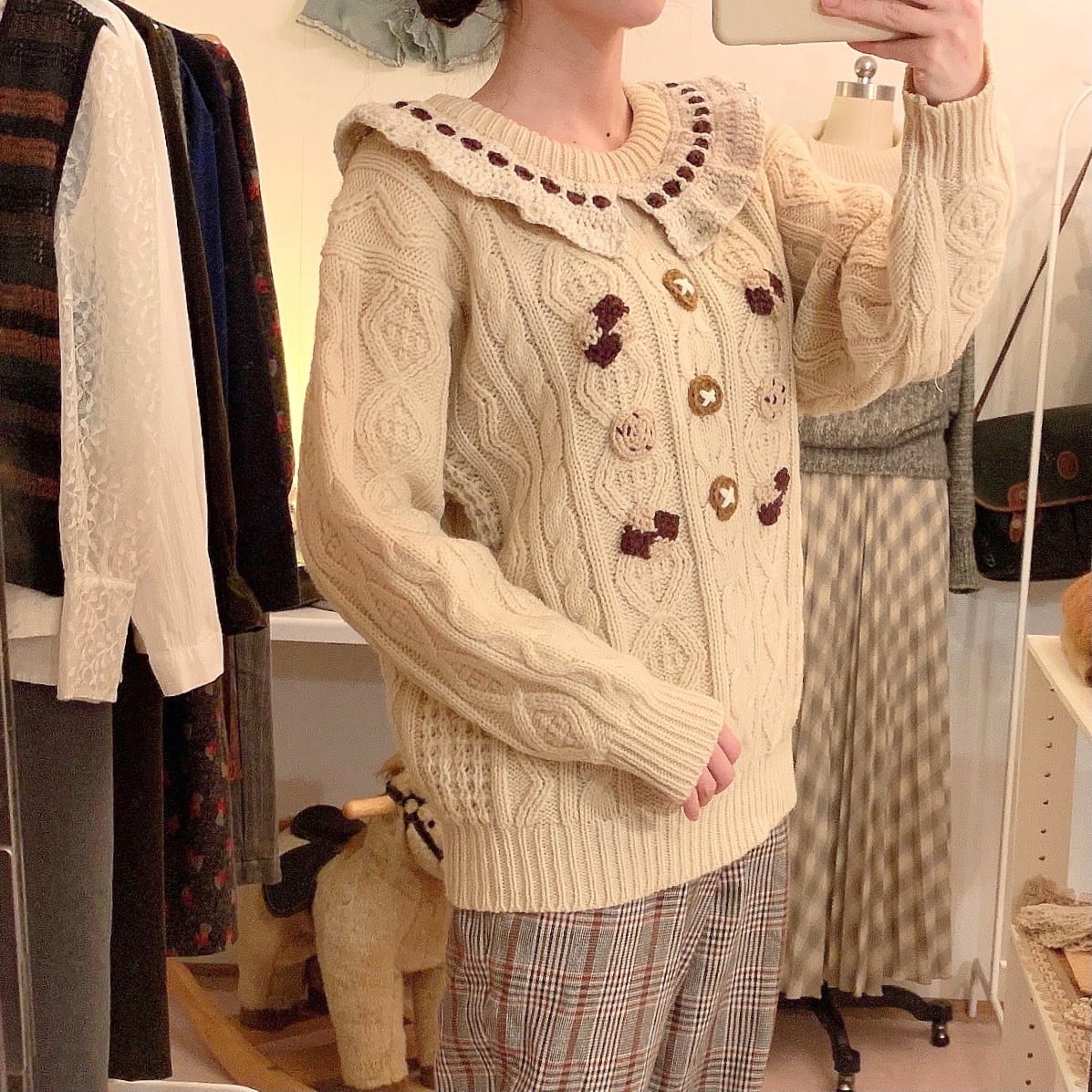 remake : oatmeal cookie aran sweater