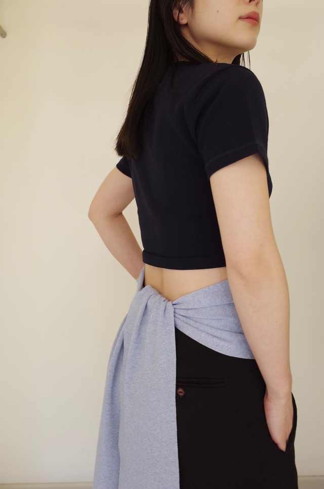 【 KAYLE 】 COTTON BACK RIBBON TEE