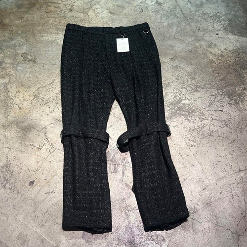 el conductorH　コンダクター　MIXED TWEED BONDAGE TROUSERS　定価57200円　SIZE 4.PD22AP04　【表参道t12】