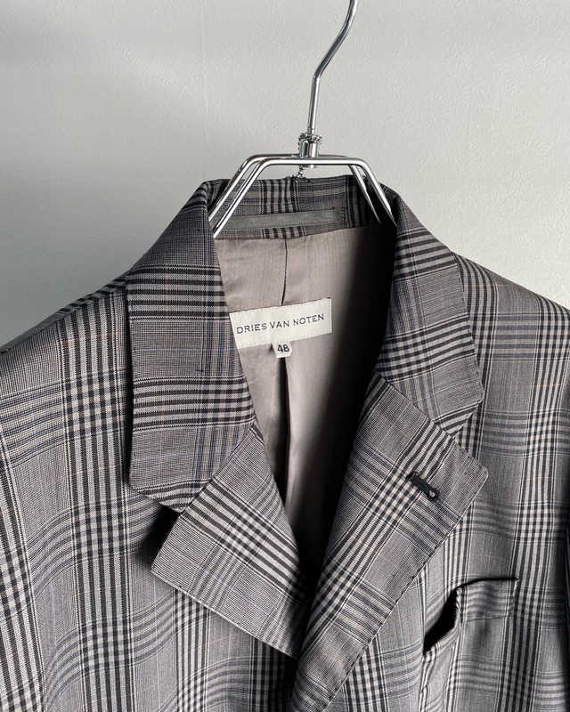 【90s dries van noten】classic check chester coat