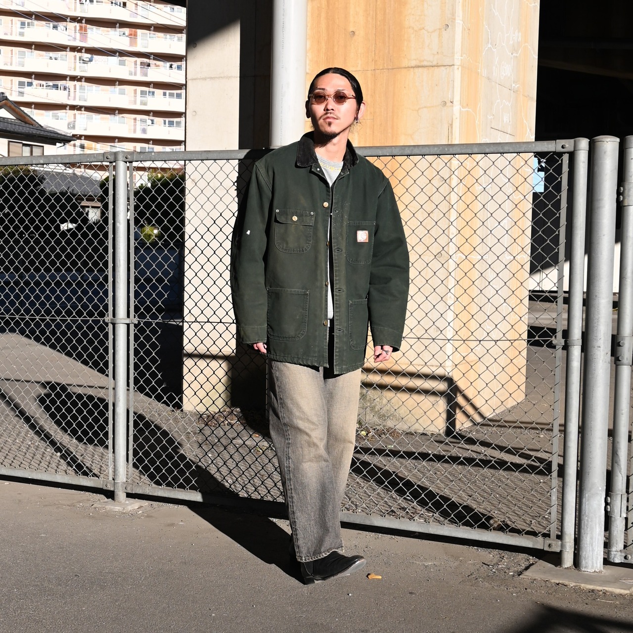 ヴィンテージCarhartt Coveralls 、KUON別注スウェットコーディネート
