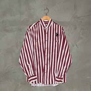 90’s ~ DOUBLE IMAPACT Stripe shirt / ストライプシャツ 古着 古着屋 Used