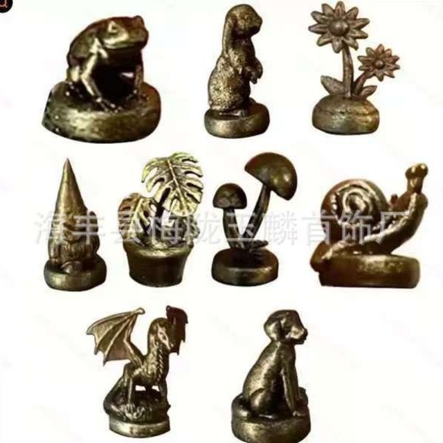 ブラス製動物ミニチュア置物