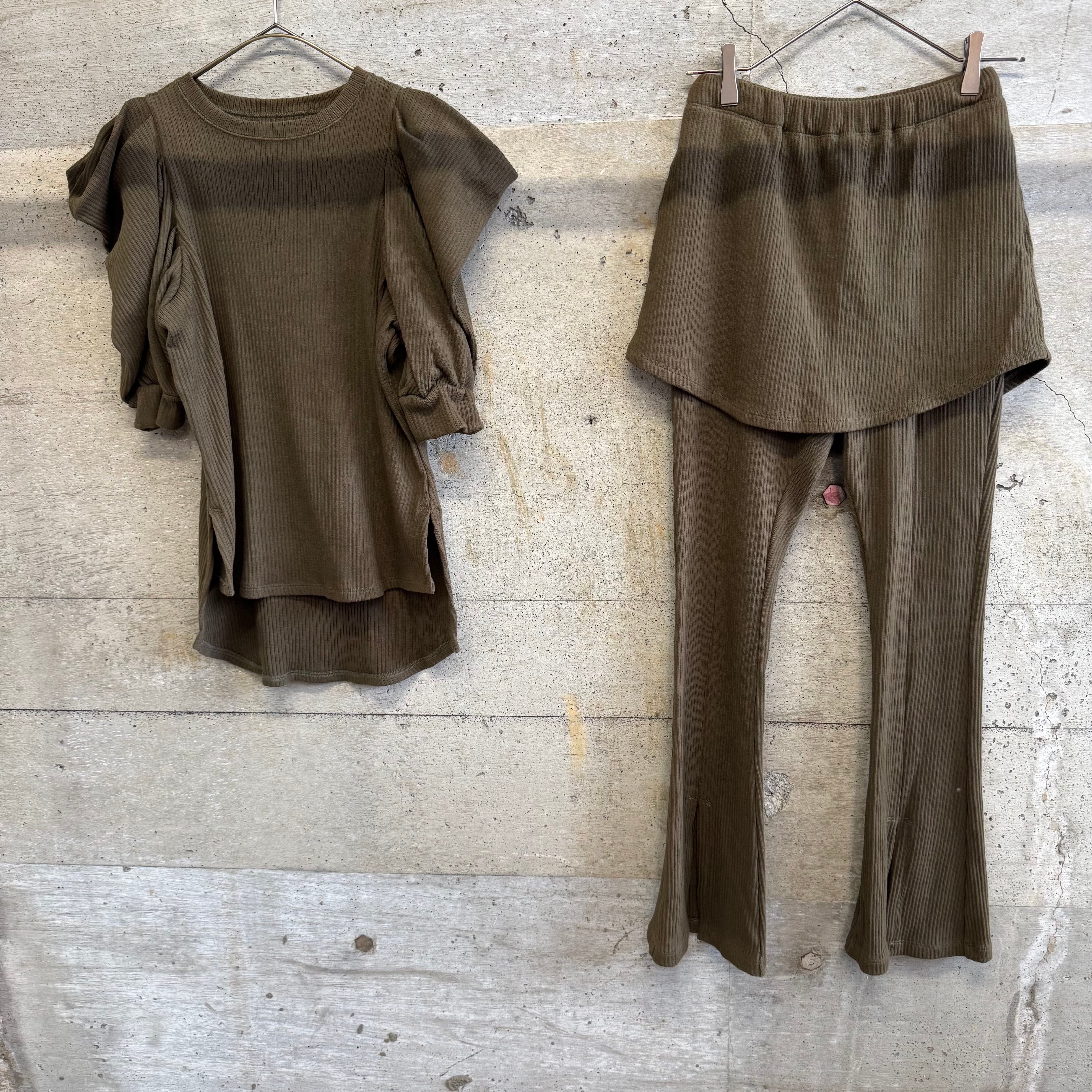 Khaki knit set