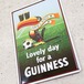 アンティークメタルエンボスプレート　S [GUINNESS SOCCER]＜アメリカン雑貨＞