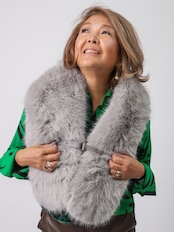 BRAHMIN(ファーベルト付きショール)